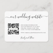 Site mariage Carte de boîtier photo CODE QR (Devant)