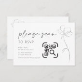 Site mariage Carte de boîtier QR Code RSVP Moderne (Devant / Derrière)
