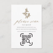 Site mariage Carte de boîtier QR Code RSVP Olives (Devant)