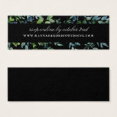 Site Mariage de Botanical Greenery Black RSVP (Devant & derrière)