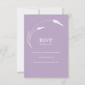 Site Mariage de carte Lavender moderne RSVP (Devant)