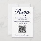 Site Mariage de la Marine RSVP avec code QR (Devant)