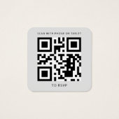 Site Mariage de tournesol Eucalyptus QR Code RSVP (Dos)