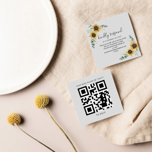Site Mariage de tournesol Eucalyptus QR Code RSVP