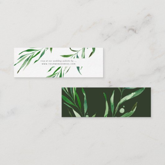 Site Mariage de verdure Cartes RSVP, Boîtier (Devant / Derrière)