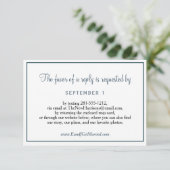 Site mariage Elegant Dust Blue Script RSVP (Debout devant)
