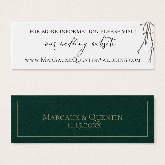 Site Mariage Emerald Forest (Devant & derrière)