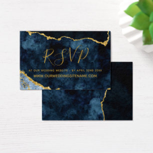 Site Mariage en or bleu marine RSVP Insérer des ca