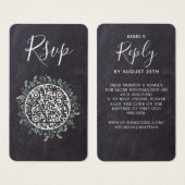 Site Mariage Eucalyptus Ardoise QR Code RSVP (Devant & derrière)