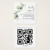 Site Mariage Eucalyptus Green Code QR RSVP (Devant & derrière)