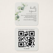 Site Mariage Eucalyptus Green Code QR RSVP (Devant & derrière)