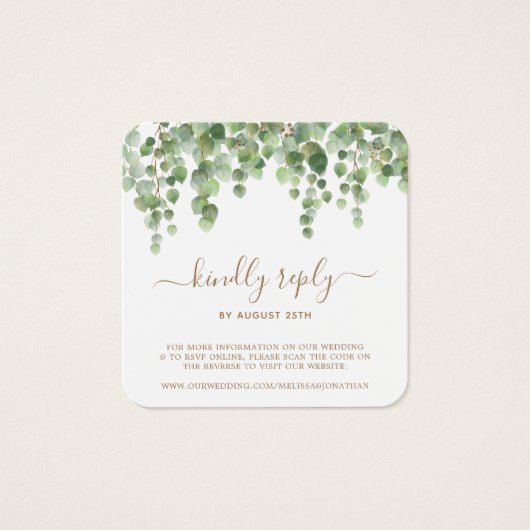 Site Mariage Eucalyptus Green Code QR RSVP (Devant)