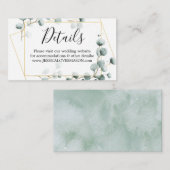 Site Mariage Eucalyptus Greenery Insérer une carte (Devant / Derrière)