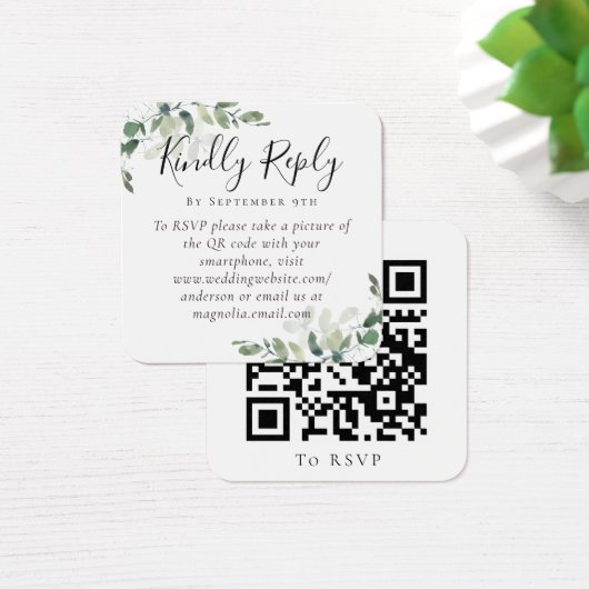 Site Mariage Eucalyptus QR Code RSVP (Bureau)