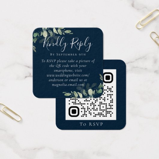 Site Mariage Eucalyptus QR Code RSVP (Bureau)