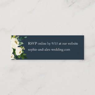 Site Mariage Floral en fleurs blanches RSVP Cartes