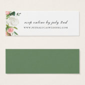 Site Mariage Floral rose et blanc RSVP (Devant & derrière)