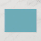 Site mariage Insérer Carte Turquoise Bleu Script (Dos)
