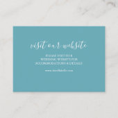 Site mariage Insérer Carte Turquoise Bleu Script (Devant)