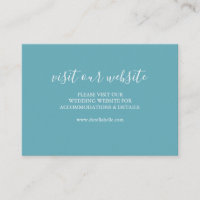 Site mariage Insérer Carte Turquoise Bleu Script