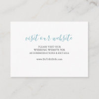 Site mariage Insérer Carte Turquoise Bleu Script