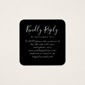 Site Mariage noir QR Code RSVP (Devant)