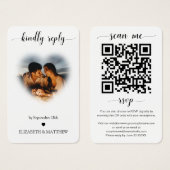 Site mariage QR Code Heart Frame Photo RSVP (Devant & derrière)