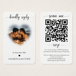 Site mariage QR Code Heart Frame Photo RSVP
