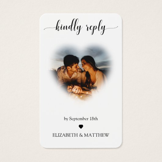 Site mariage QR Code Heart Frame Photo RSVP (Devant)