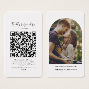 Site mariage QR Code Photo RSVP Enclôture Card