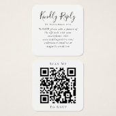 Site mariage QR Code RSVP (Devant & derrière)