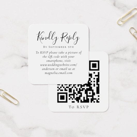 Site mariage QR Code RSVP (Bureau)