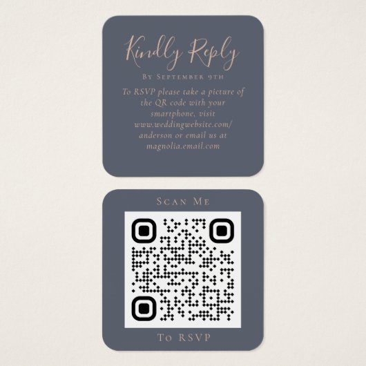 Site mariage QR Code RSVP (Devant & derrière)