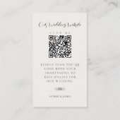 Site mariage QR Code RSVP Cartes de boîtier (Dos)