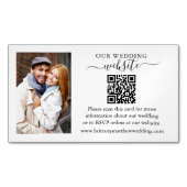 Site mariage QR Photo 25 Magnet Cards (devant)