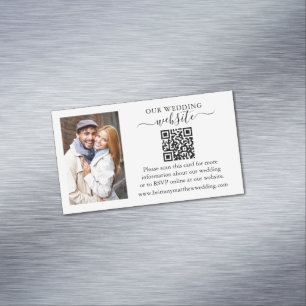 Site mariage QR Photo 25 Magnet Cards