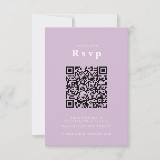 Site mariage | RSVP QR Code photo lilic (Devant)