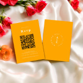 Site mariage | RSVP QR Code Photo orange