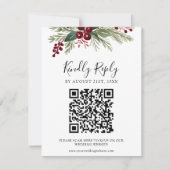 Site Mariage Rustic Greenery Code QR Carte RSVP (Devant)