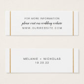 Site ou carte d'information Gold mariage (Devant & derrière)