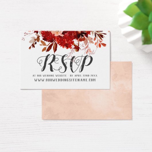 Site Rustique Mariage de beauté RSVP Insertion Car (Bureau)