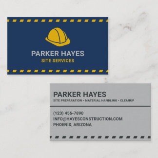 Site Services Hardhat Donkerblauw Visitekaartje