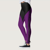 Site Stripe Paarse zwarte Leggings - Kies kleuren (Links)