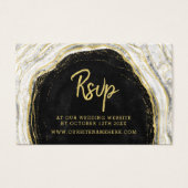 Site Web Black White & Gold RSVP Insérer des carte (Devant)