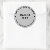 Site Web d'affaires sur Sticker gris rond (Sac)