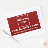 Site Web d'affaires sur Sticker Rectangle rouge (Enveloppe)