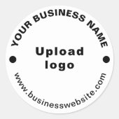 Site Web d'affaires sur Sticker rond blanc (Devant)
