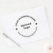 Site Web d'affaires sur Sticker rond blanc (Enveloppe)