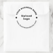 Site Web d'affaires sur Sticker rond blanc (Sac)