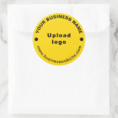 Site Web d'affaires sur Sticker rond jaune (Sac)